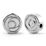 Hematite bead rose 6mm Silver grey